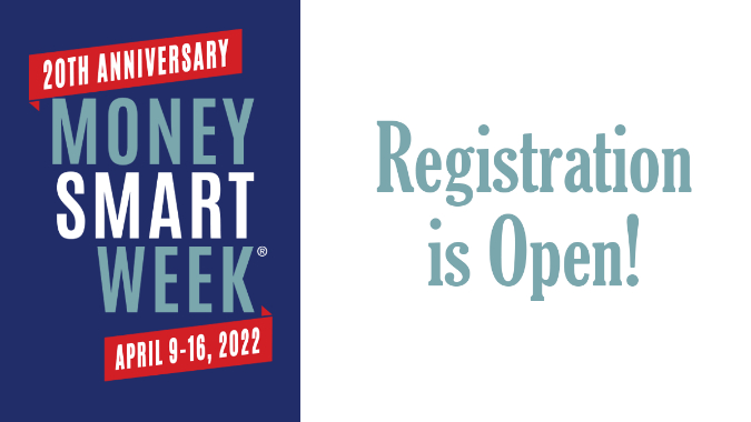 Money Smart Week is April 9 – 16: Live webinars daily!