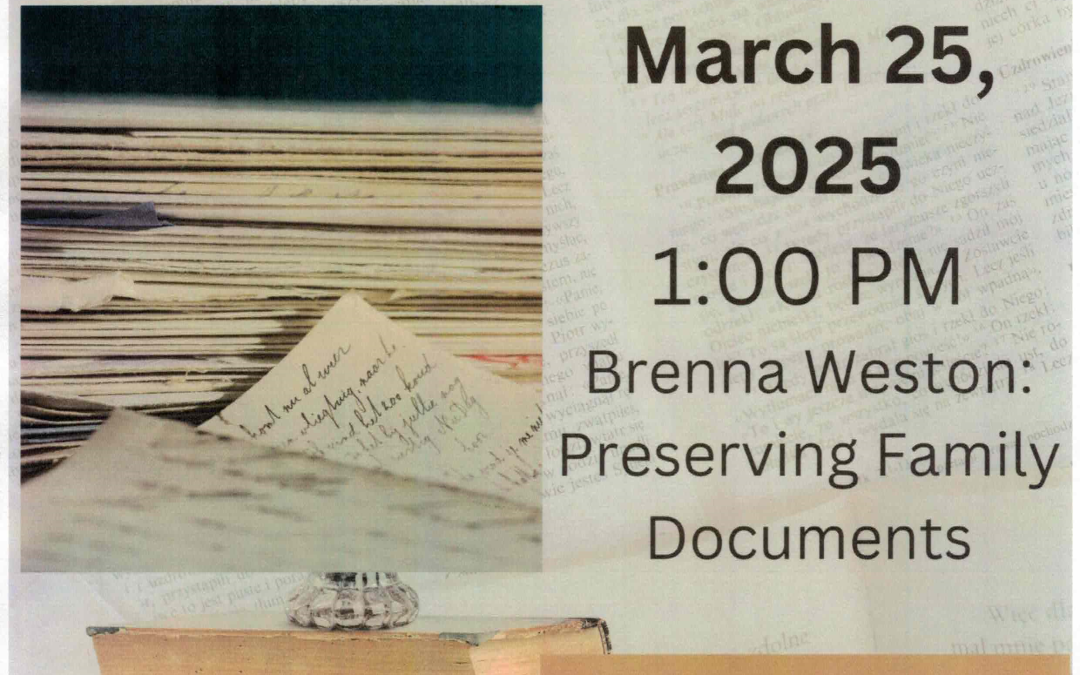 SPEAKER’S SERIES – Brenna Weston on March 25th @ 1:00 pm @ Polk County Museum, 120 W. Main St, Balsam Lake